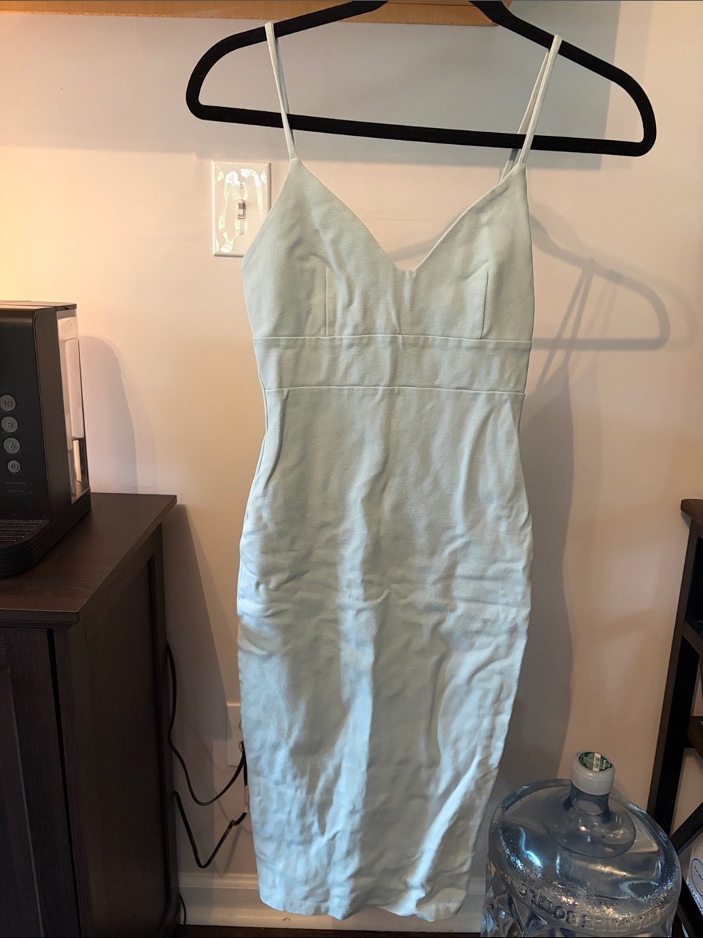 Lulu's Pale Blue Spaghetti Strap Midi Dress